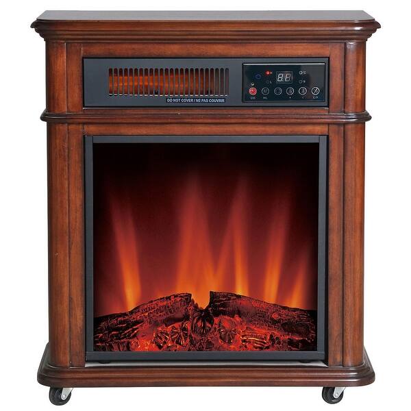 Shop Comfort Glow Qf4714r Devonshire Infrared Quartz Electric Fireplace Oak 5120 Btu Overstock 24289783