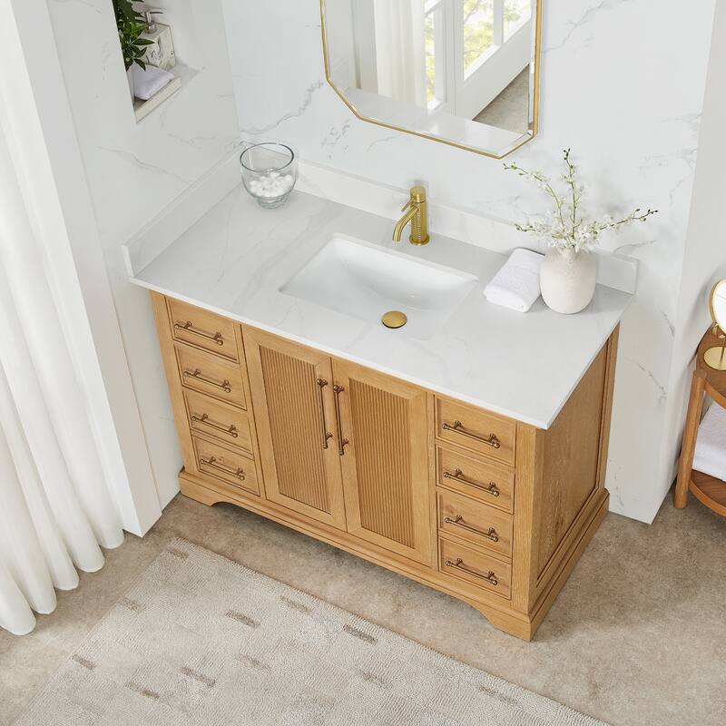 Tokyo Bath Vanity with Quartz Stone Top without Mirror