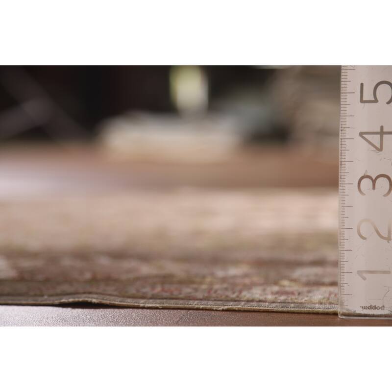 Hand Knotted Oriental Silk & Silver Carpet Traditional Floral Brown Hereke Area Rug - 5' 5'' X 3' 6''