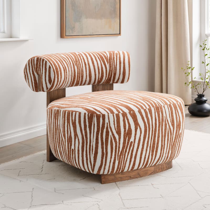 Furniture of America Orynt Modern 30-inch Fabric Accent Chair - Rustic Orange