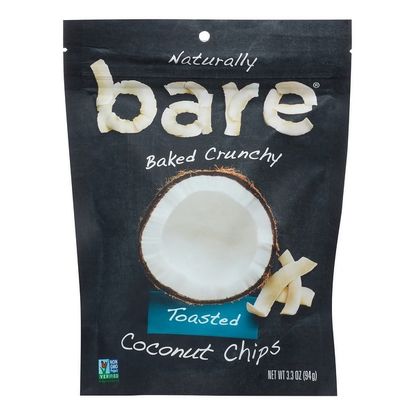 Bare Fruit Coconut Chips - Toasted - Case of 12 - 3.3 oz