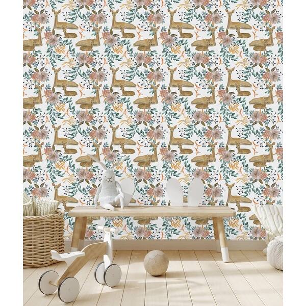 Bambi between Flowers Wallpaper Peel and Stick and Prepasted - Bed Bath