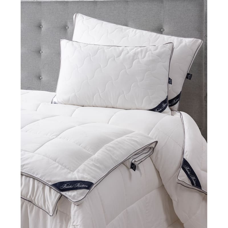 Brooks Brothers Bamboo Pillow - White