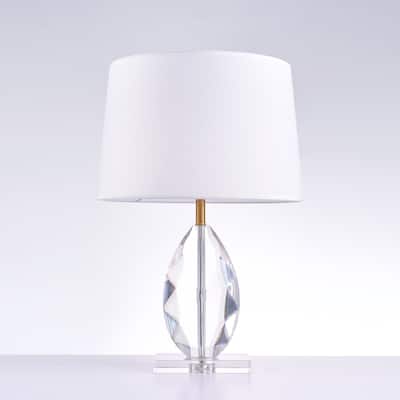 Pasargad Home Regal Collection Metal and Crystal Table Lamp Lights