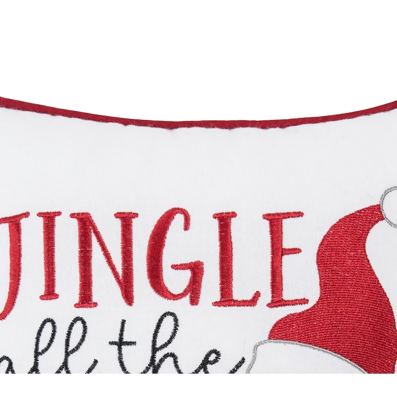 10" x 10" Jingle All The Way Small Christmas Accent Pillow