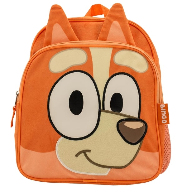 slide 2 of 4, Backpack for Girls & Boys for Kindergarten & Elementary School, 12 Inch, Plush with 3D Ears & Appliques Brown Bingo