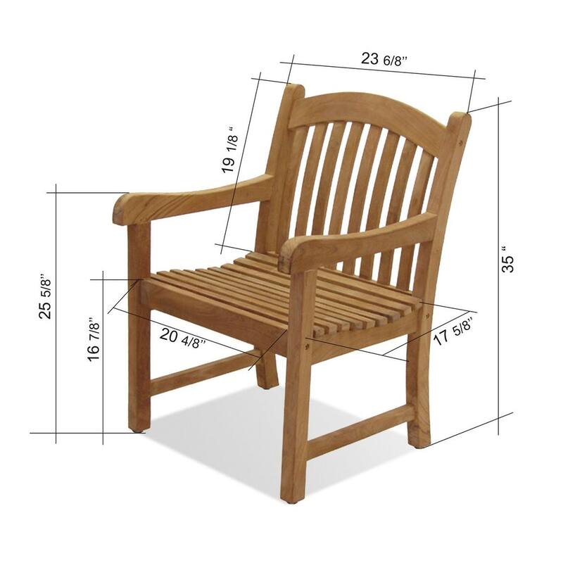 9pc Solid Teak Outdoor Patio Dining Set - 9 Piece