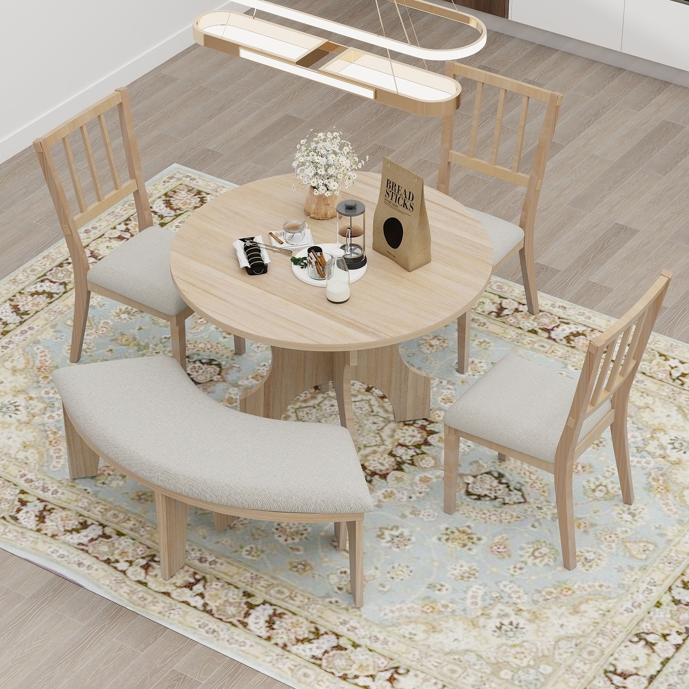 Lipper childrens walnut rectangle table and 4 chairs sales