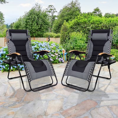 2-piece Padded Oversize XL Padded Zero Gravity Chair