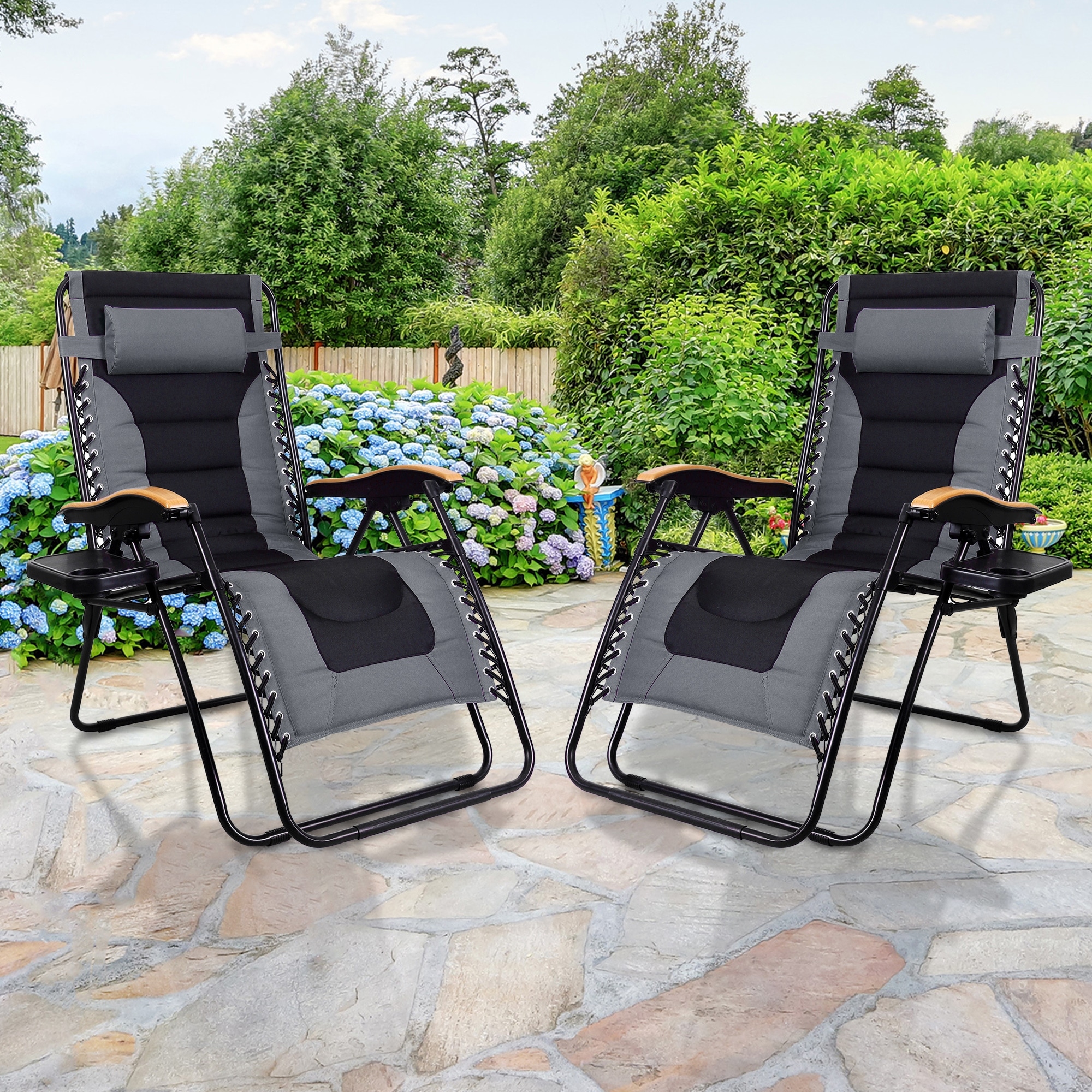 2 Pieces Padded Oversize XL Padded Zero Gravity Chair