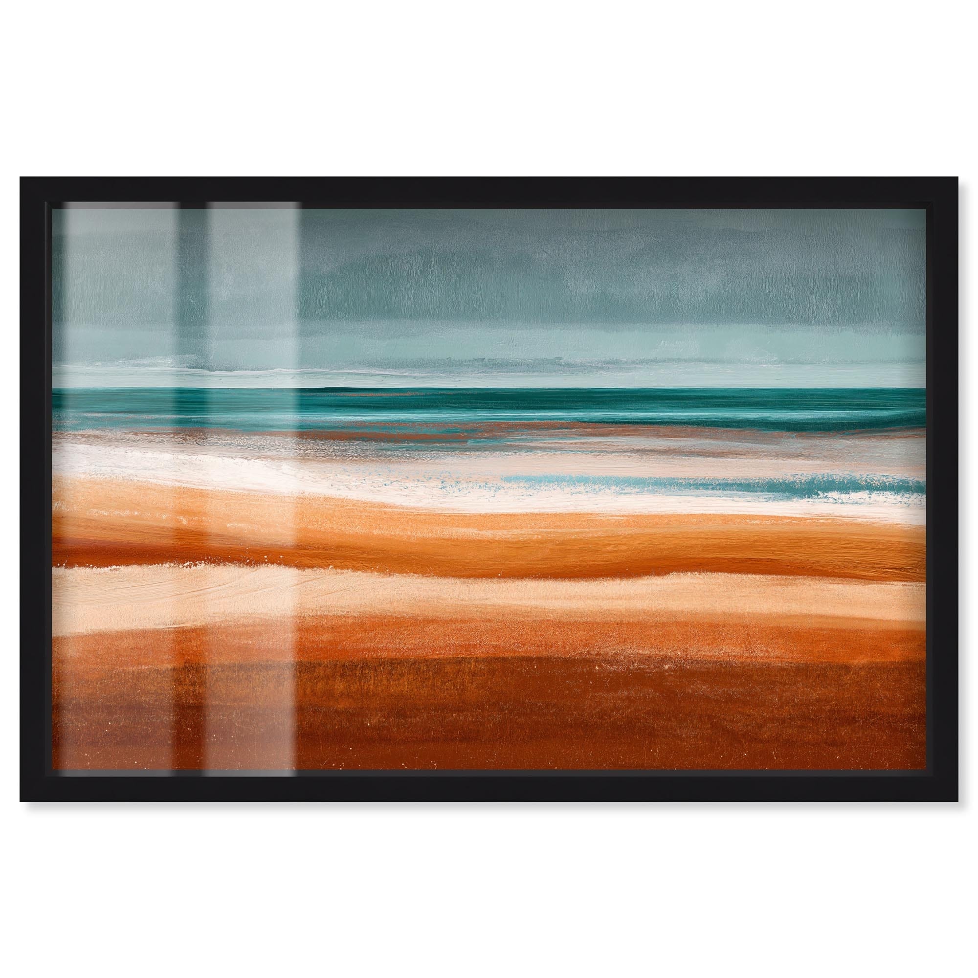 Rhythm of the Waves II Coastal Art Shadowbox Print by Art Remedy
