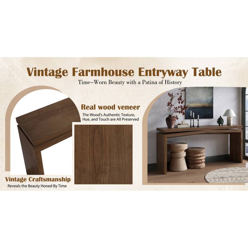 GDF Studio - Farmhouse Wooden Console Table for Entryway