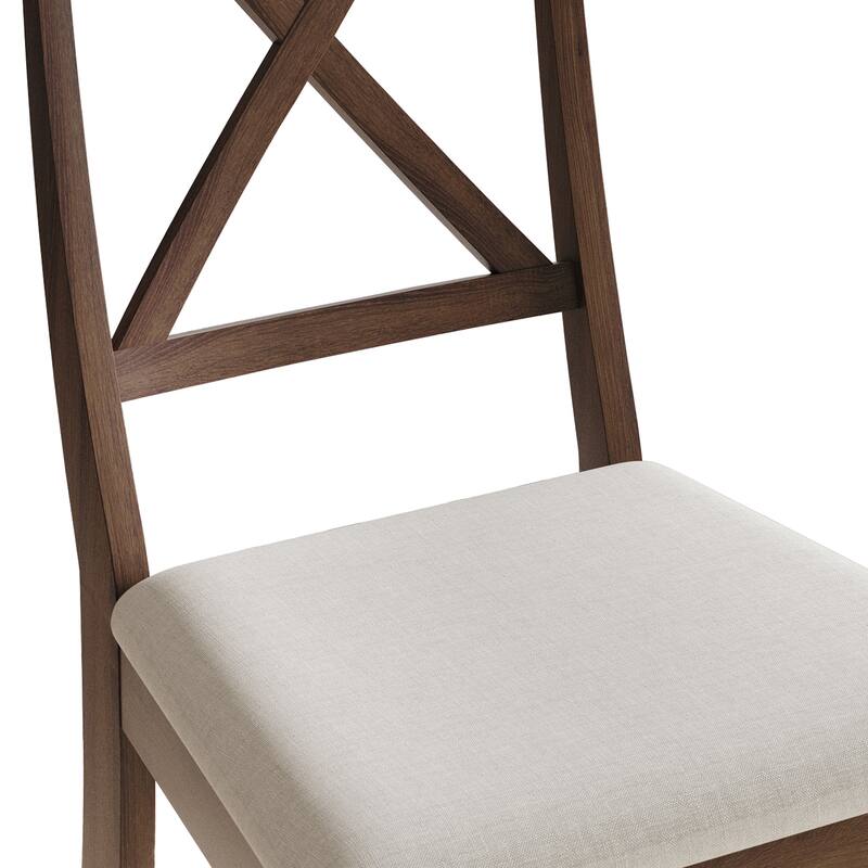 CraftPorch Farmhouse Style Wooden Dining Chairs (Set of 2) - N/A