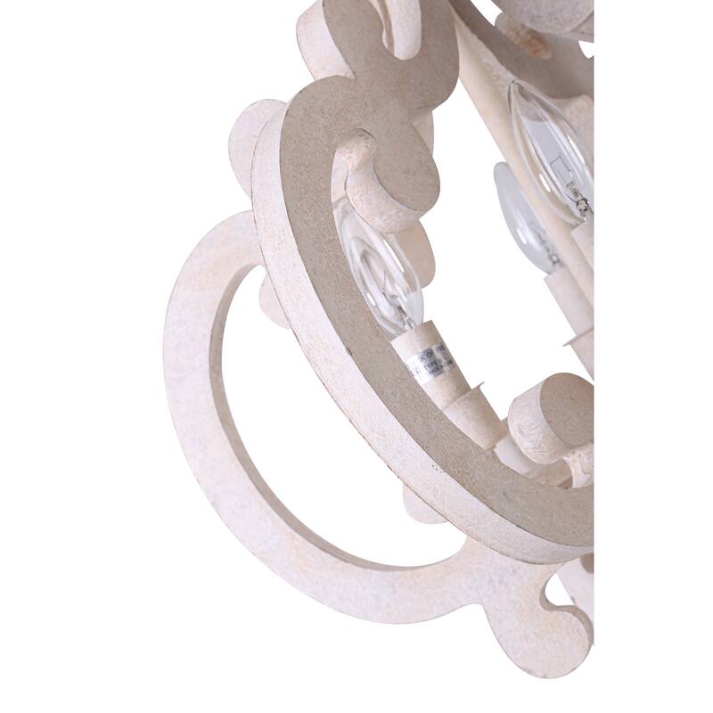 Bella Depot 6-Light Vintage Wood Lantern Chandelier Distressed Kitchen Pendant Lighting