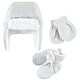 preview thumbnail 2 of 0, Hudson Baby Unisex Baby Trapper Hat, Mitten and Bootie Set, Light Gray 12-18 Months - Light Gray