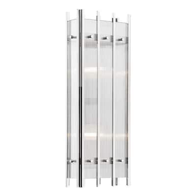 Wooster 2 Light Wall Sconce in Polished Nickel