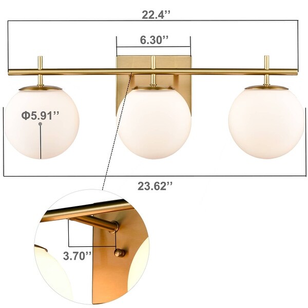 Modern milky globe vanity light cheap