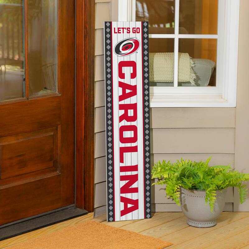 47" Double Sided Seasonal Porch Leaner, Carolina Hurricanes - 47" x 11.25"