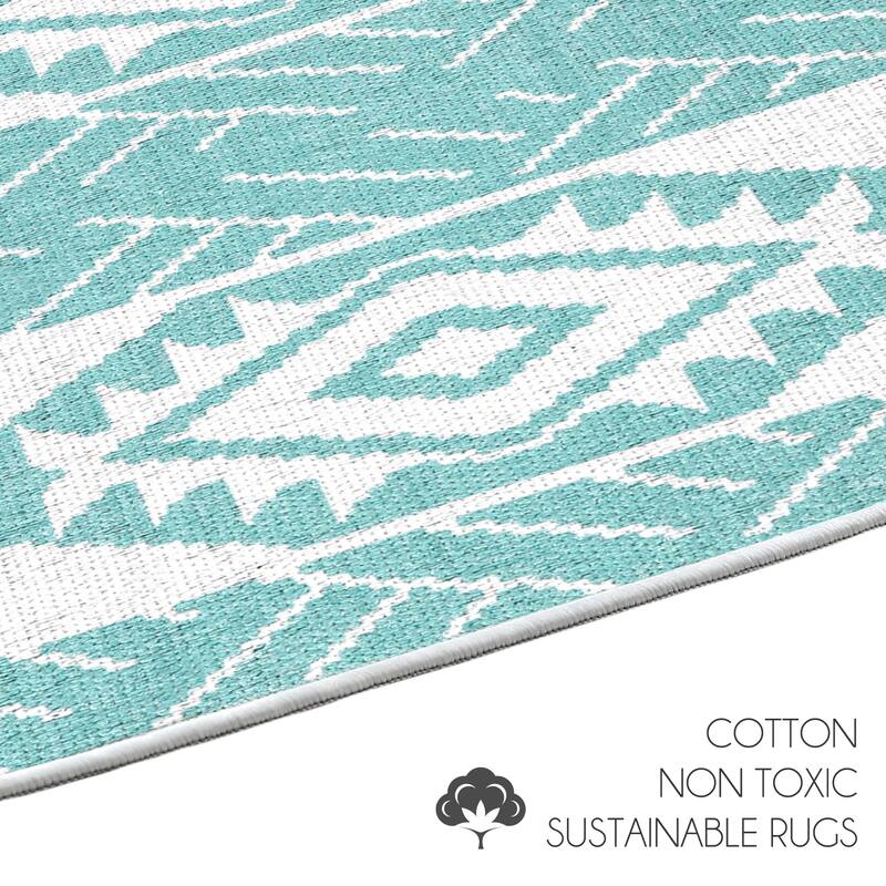 Sussexhome Heavy Duty Ultra Thin Non Slip Washable Cotton Indoor Rug - 2' x 3'