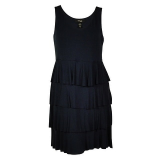 Miss Sixty Women's Navy Tiered Skirt Belted Dress - Free Shipping On ...