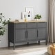 preview thumbnail 2 of 23, vidaXL Sideboard FLORO 44.9"x16.9"x29.1" Solid Wood Pine - 44.9" x 16.9" x 29.1"