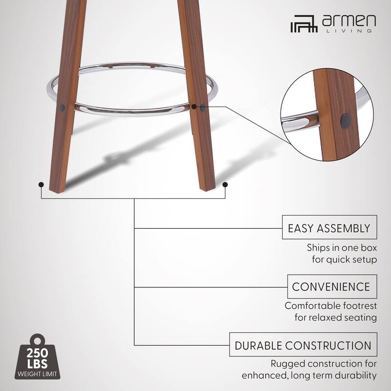 Pico Upholstered Swivel Bar/Counter Stool