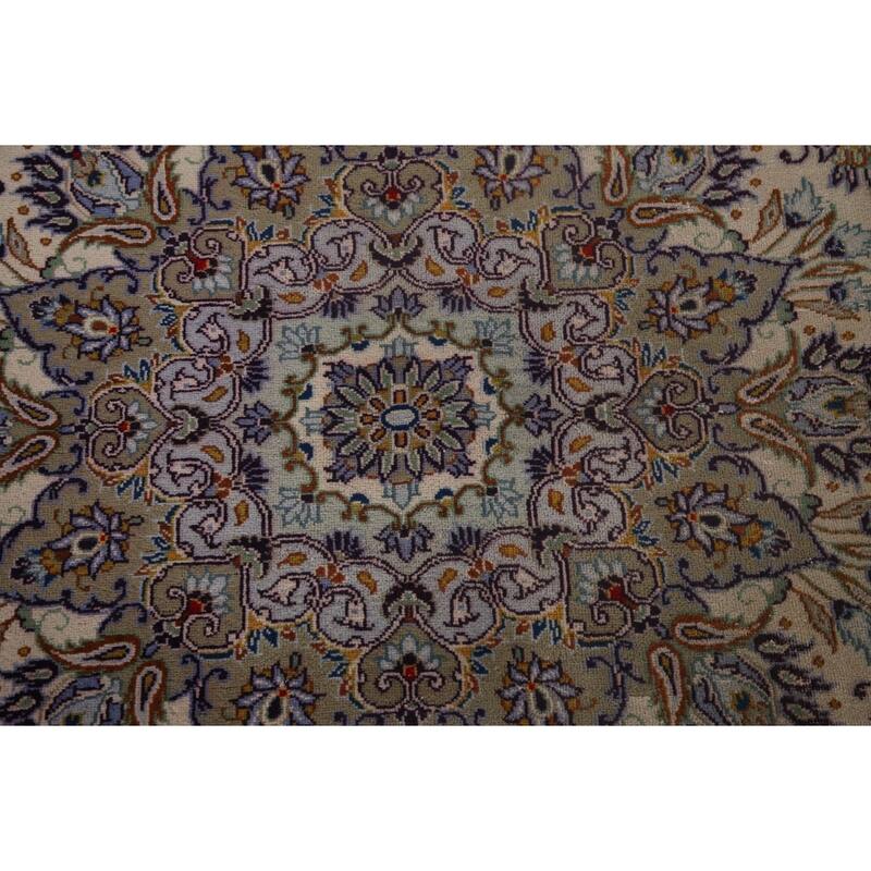 Traditional Kashan Persian Vintage Rug Bedroom Handmade Wool Carpet - 9'9" x 13'5"