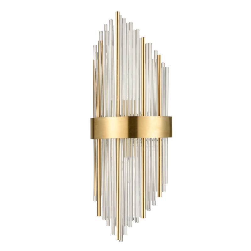 Peruggia Modern Flute Shape Glass Wall Sconces 2-Pack Wall Sconce Lighting