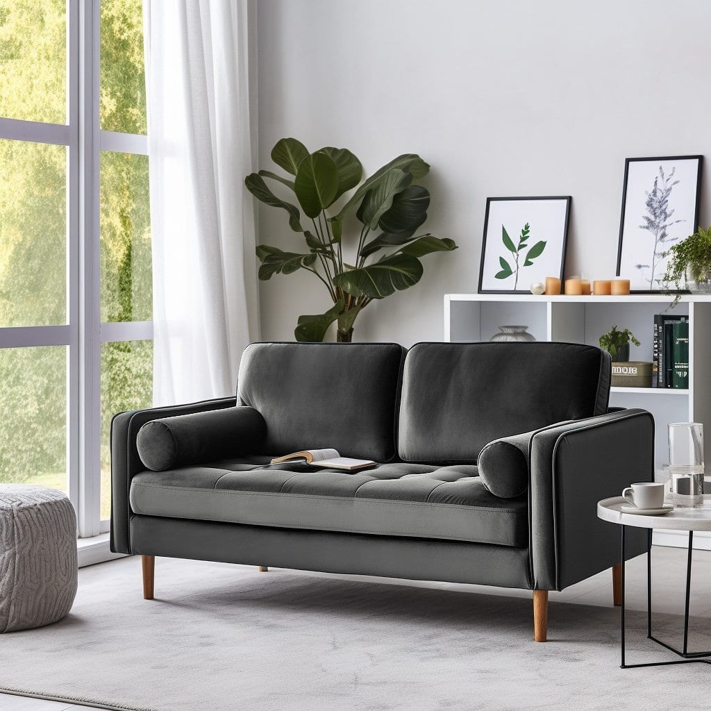 Banavos 58'' Velvet Square Arm Loveseat