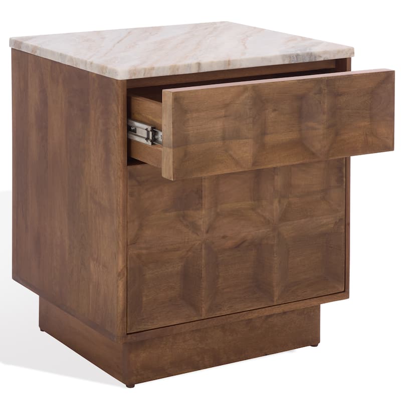 SAFAVIEH Couture Paxter Marble Top Nightstand