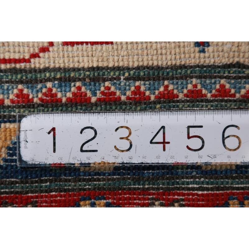 Hand Knotted Oriental 100% Wool Carpet Traditional Medallion Navy Blue & Blues Kazak Area Rug - 13' 9'' X 9' 10''