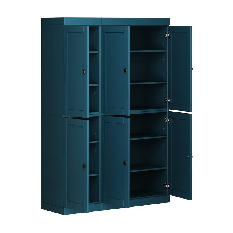 Palace Imports 100% Solid Wood 48.5" Pantry Cabinet with Shaker Doors and Adjustable Shelves