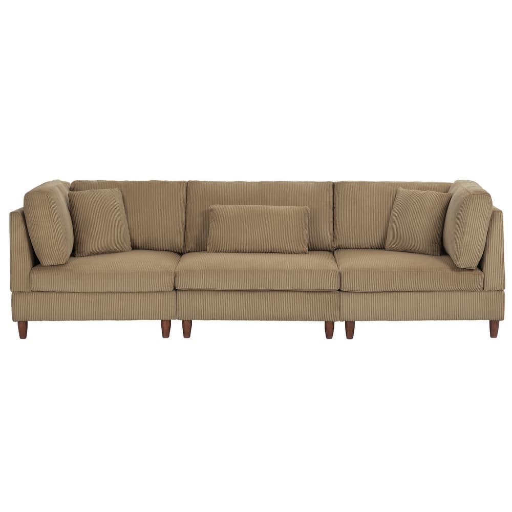 80.3" W Upholstered 3-Piece Sectional Modular Sofa