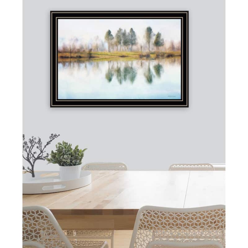 TrendyDecor4U "Lake Reflections" Framed Print Wall Art