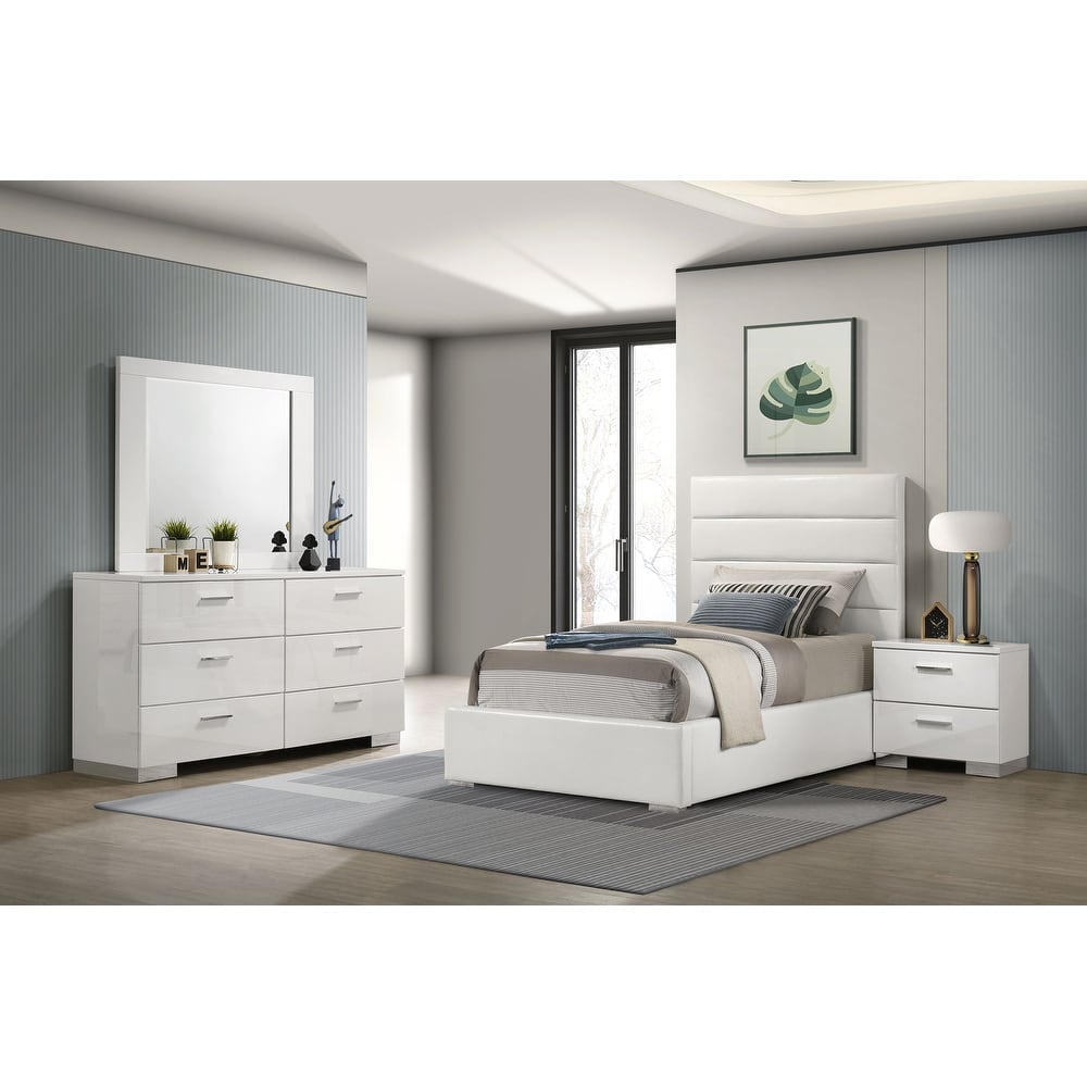 Felicity Bedroom Set White High Gloss