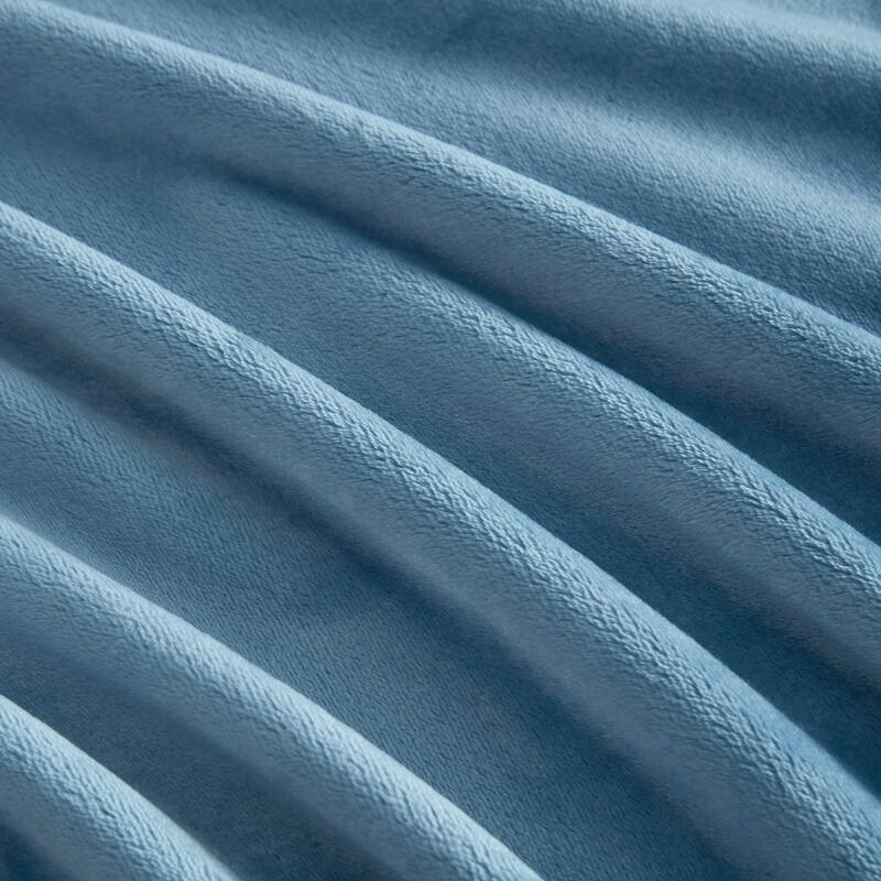 Martha Stewart Bedford Solid Plush Reversible Blanket