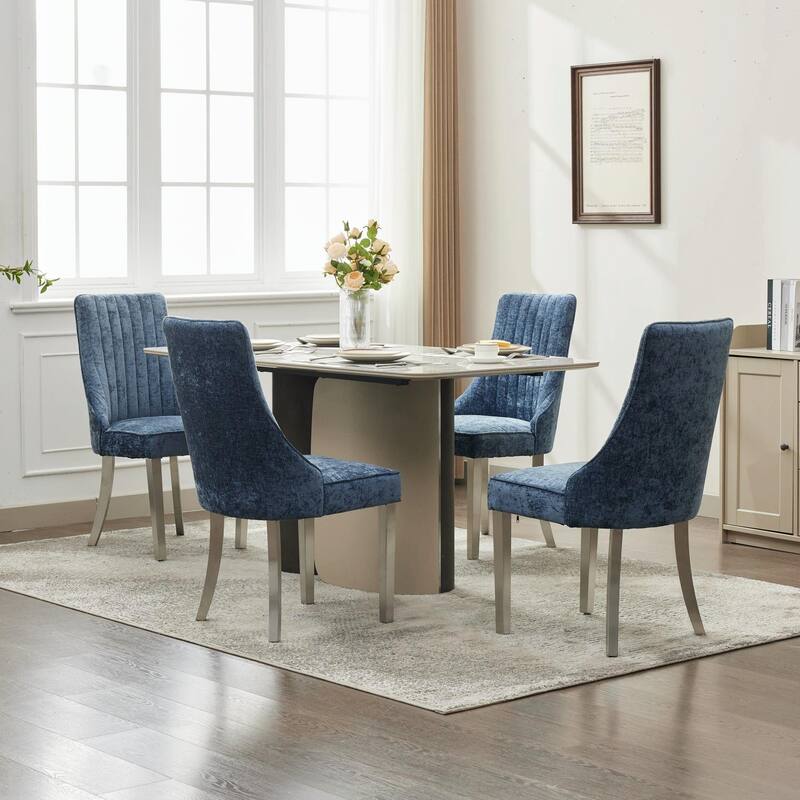 Rayon Cloth Flocking Chenille Dining Chairs