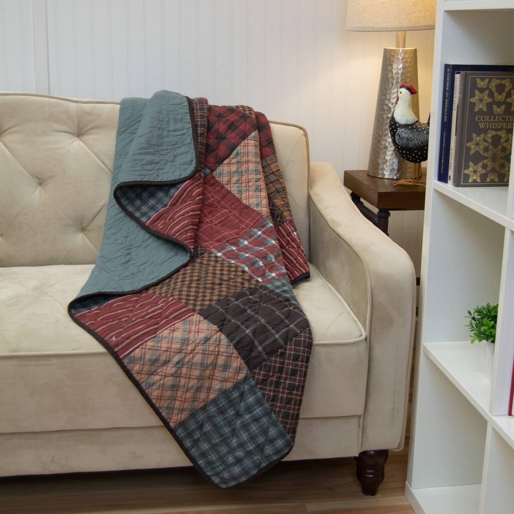 Donna Sharp Appalachia Plaid Cotton Throw Blanket
