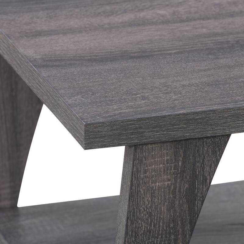 Hollywood Side Table with Lower Shelf