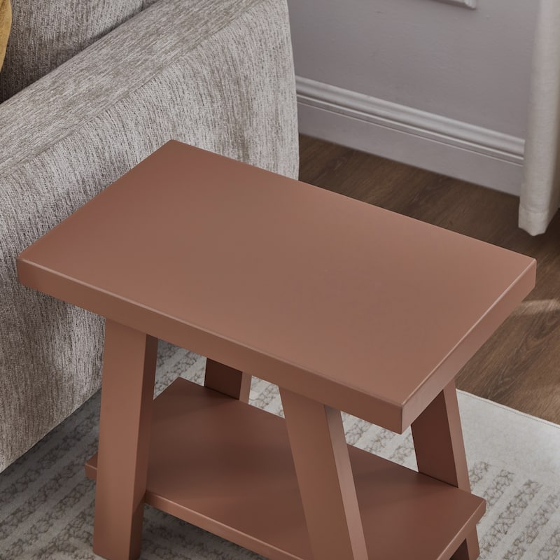 Roundhill Furniture Athens Contemporary Wood Shelf Side Table