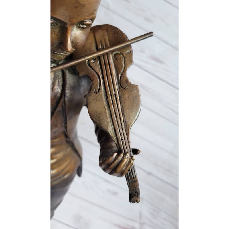 Imitative Wolfgang Amadeus Mozart Clical Composer Bronze Metal Statue Sculpture Signed Numbered Art