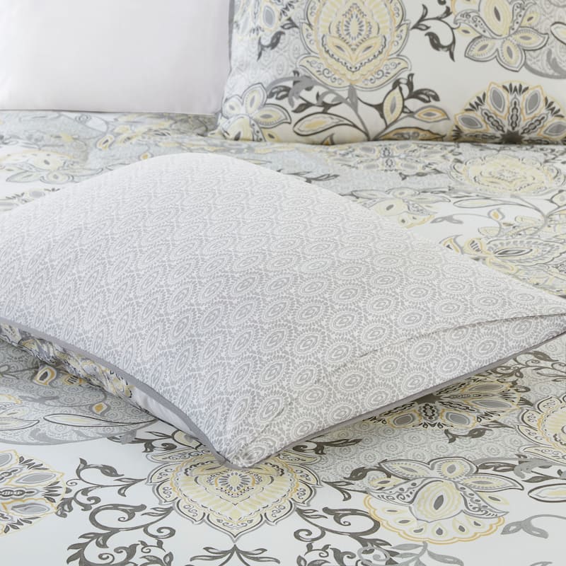 Madison Park Loleta 8 Piece Cotton Floral Printed Reversible Comforter Set