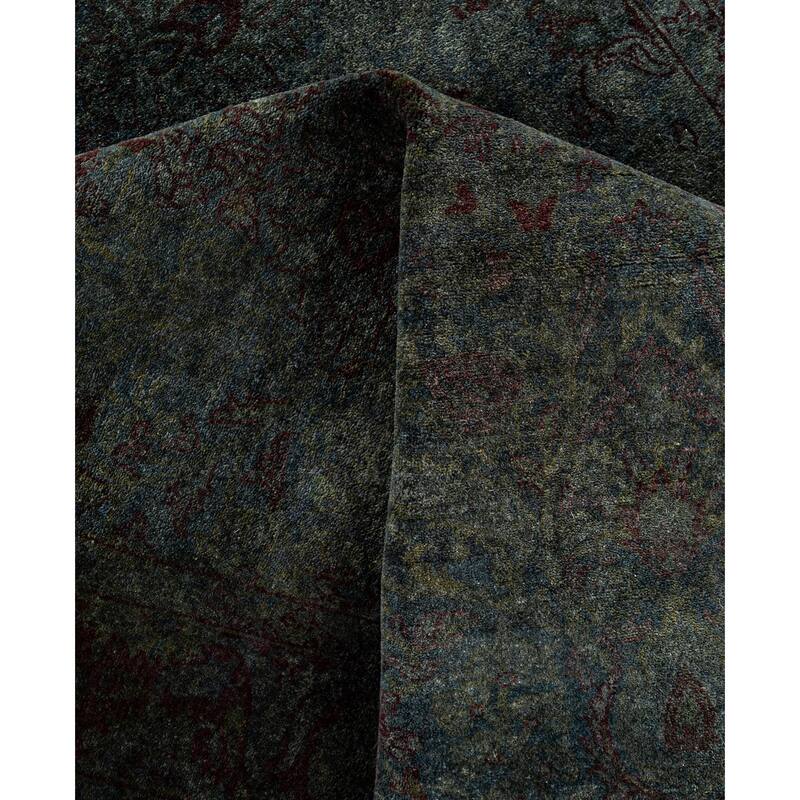 Overdyed One-of-a-Kind Hand-Knotted Area Rug - Gray - 4' 3" x 6' 3"