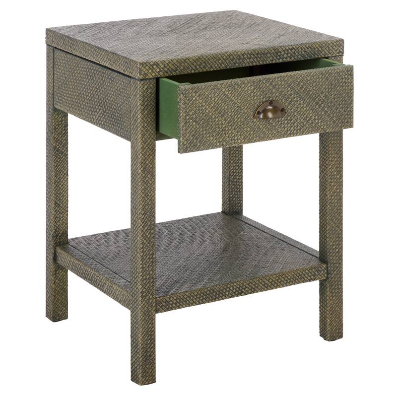 SAFAVIEH Home Epke 1-Drawer 1-Shelf Accent Table - 17"W x 15"D x 24"H
