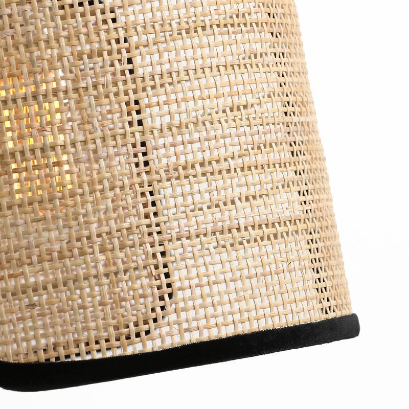 VidaLite Mazal - Wall Sconce - Glamorous Plug In Wicker and Velvet Lighting, E26 Bulb and Dimmable, UL