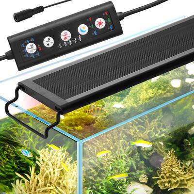 VEVOR Aquarium Light, Full Spectrum, Adjustable Timer, Extendable Brackets