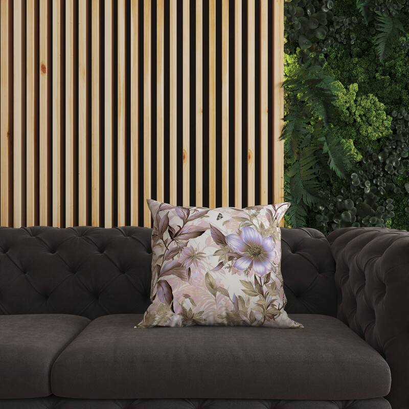 Pink And Gold Exquisite Floral Breeze Indoor/Outdoor Throw Pillow Zipper