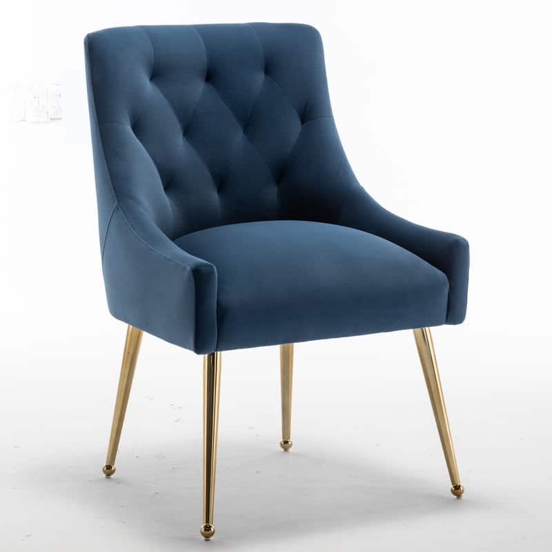 Modern Glam Velvet Dining Chair Set of 8 for Dining Room, Tufted Vanity Chair for Living Room (no table)