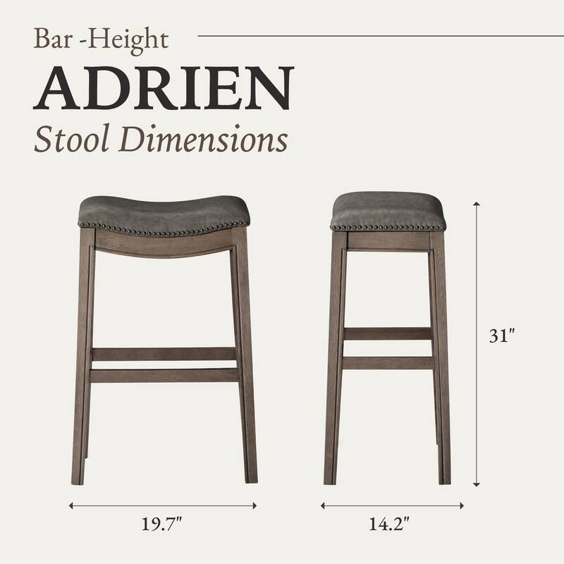 Maven Lane Adrien Saddle Kitchen Dining Stool