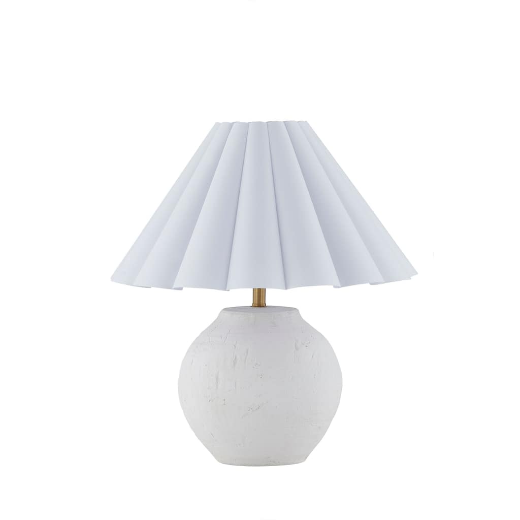 Madison 20" Table Lamp with Linen Shade, White